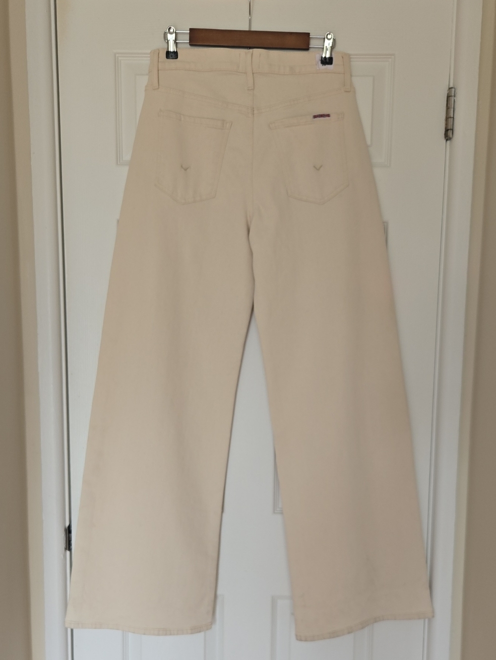 Hudson Jolene Ecru Wide Leg Jeans Women’s 28 High Rise 32” Inseam - Picture 9 of 16